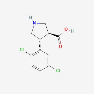 molecular formula C11H11Cl2NO2 B3363730 (3S,4R)-4-(2,5-dichlorophenyl)pyrrolidine-3-carboxylic acid CAS No. 1049978-45-1
