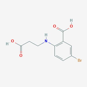 molecular formula C10H10BrNO4 B3363743 5-Bromo-2-[(2-carboxyethyl)amino]benzoic acid CAS No. 105026-31-1