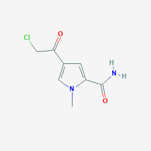 molecular formula C8H9ClN2O2 B3363764 4-(2-chloroacetyl)-1-methyl-1H-pyrrole-2-carboxamide CAS No. 1050884-86-0