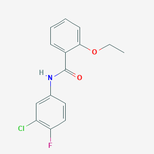 molecular formula C15H13ClFNO2 B336379 N-(3-chloro-4-fluorophenyl)-2-ethoxybenzamide 