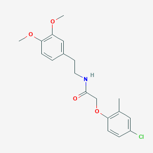 molecular formula C19H22ClNO4 B336380 2-(4-chloro-2-methylphenoxy)-N-[2-(3,4-dimethoxyphenyl)ethyl]acetamide 