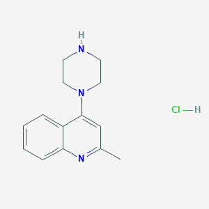 molecular formula C14H18ClN3 B3363800 2-Methyl-4-(piperazin-1-yl)quinoline hydrochloride CAS No. 1051369-30-2