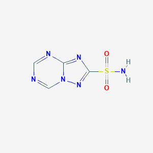 molecular formula C4H4N6O2S B3363811 [1,2,4]三唑并[1,5-a][1,3,5]三嗪-2-磺酰胺 CAS No. 105216-69-1