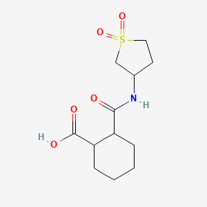 molecular formula C12H19NO5S B3363816 2-[(1,1-Dioxo-1lambda6-thiolan-3-yl)carbamoyl]cyclohexane-1-carboxylic acid CAS No. 1053161-05-9