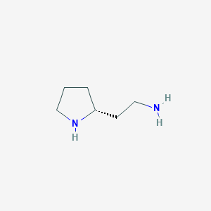 molecular formula C6H14N2 B3363823 (2R)-2-Pyrrolidineethanamine CAS No. 1053182-84-5