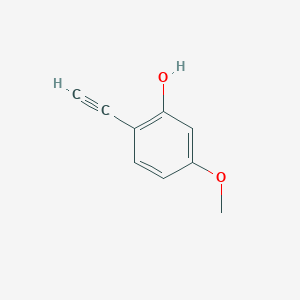 molecular formula C9H8O2 B3363827 2-Ethynyl-5-methoxyphenol CAS No. 1057669-95-0