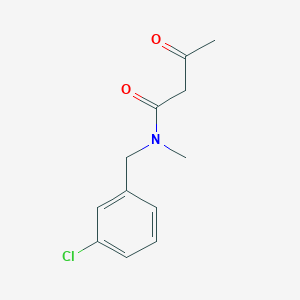 N-[(3-chlorophenyl)methyl]-N-methyl-3-oxobutanamide