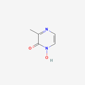 molecular formula C5H6N2O2 B3363841 1-Hydroxy-3-methylpyrazin-2(1H)-one CAS No. 105985-13-5