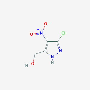 molecular formula C4H4ClN3O3 B3363870 (5-Chloro-4-nitro-1H-pyrazol-3-YL)methanol CAS No. 1064687-16-6
