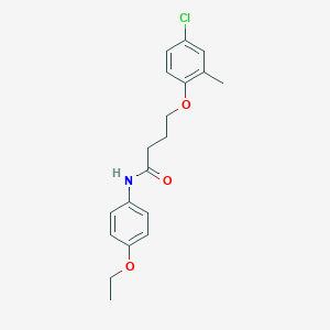 molecular formula C19H22ClNO3 B336388 4-(4-chloro-2-methylphenoxy)-N-(4-ethoxyphenyl)butanamide 