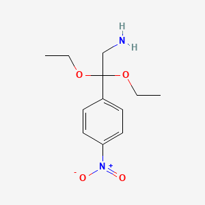 molecular formula C12H18N2O4 B3363919 2,2-Diethoxy-2-(4-nitrophenyl)-ethylamine CAS No. 107476-80-2