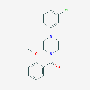 molecular formula C18H19ClN2O2 B336393 [4-(3-Chloro-phenyl)-piperazin-1-yl]-(2-methoxy-phenyl)-methanone 
