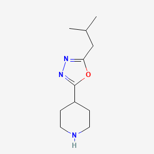 2-(2-Methylpropyl)-5-piperidin-4-yl-1,3,4-oxadiazole