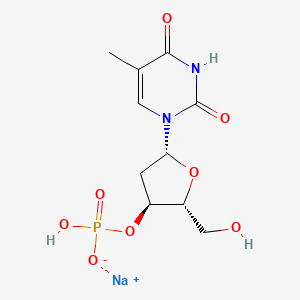 molecular formula C10H14N2NaO8P B3363940 Thymidine 3'-monophosphate sodium salt CAS No. 108320-91-8