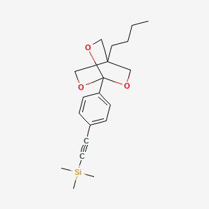 molecular formula C20H28O3Si B3363968 Silane, ((4-(4-butyl-2,6,7-trioxabicyclo(2.2.2)oct-1-yl)phenyl)ethynyl)trimethyl- CAS No. 108614-14-8