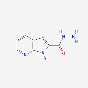 molecular formula C8H8N4O B3363984 1H-pyrrolo[2,3-b]pyridine-2-carbohydrazide CAS No. 1086392-34-8