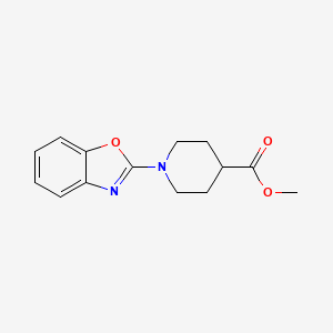 molecular formula C14H16N2O3 B3364010 Methyl 1-(1,3-benzoxazol-2-yl)piperidine-4-carboxylate CAS No. 1090401-36-7