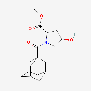 molecular formula C17H25NO4 B3364042 methyl (2S,4R)-1-(adamantane-1-carbonyl)-4-hydroxypyrrolidine-2-carboxylate CAS No. 1093072-92-4