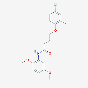 molecular formula C19H22ClNO4 B336405 4-(4-chloro-2-methylphenoxy)-N-(2,5-dimethoxyphenyl)butanamide 