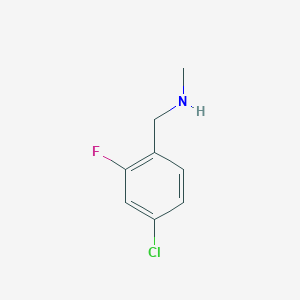molecular formula C8H9ClFN B3364089 [(4-Chloro-2-fluorophenyl)methyl](methyl)amine CAS No. 1094641-62-9