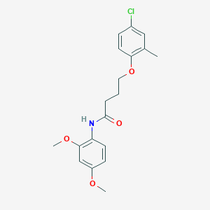 molecular formula C19H22ClNO4 B336409 4-(4-chloro-2-methylphenoxy)-N-(2,4-dimethoxyphenyl)butanamide 