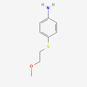 molecular formula C9H13NOS B3364103 4-[(2-甲氧基乙基)硫烷基]苯胺 CAS No. 1095599-55-5