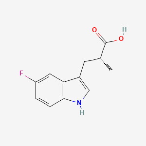 molecular formula C12H12FNO2 B3364136 (R)-3-(5-Fluoro-1H-indol-3-yl)-2-methylpropanoic acid CAS No. 1103518-40-6