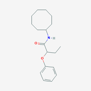 molecular formula C18H27NO2 B336414 N-cyclooctyl-2-phenoxybutanamide 