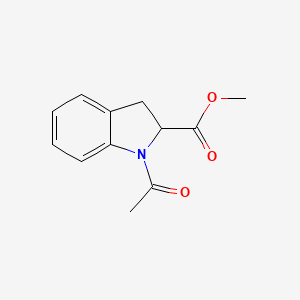 molecular formula C12H13NO3 B3364160 Methyl 1-acetyl-2,3-dihydro-1H-indole-2-carboxylate CAS No. 110659-07-9