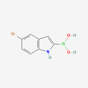 molecular formula C8H7BBrNO2 B3364167 (5-bromo-1H-indol-2-yl)boronic acid CAS No. 1107627-19-9