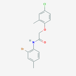 molecular formula C16H15BrClNO2 B336421 N-(2-bromo-4-methylphenyl)-2-(4-chloro-2-methylphenoxy)acetamide 