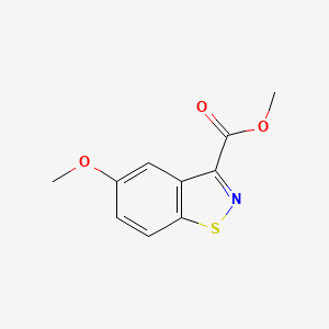 molecular formula C10H9NO3S B3364239 5-Methoxy-benzo[d]isothiazole-3-carboxylic acid methyl ester CAS No. 1123169-14-1