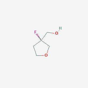 molecular formula C5H9FO2 B3364254 (3R)-3-fluorotetrahydro-3-Furanmethanol CAS No. 1123787-01-8