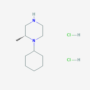 molecular formula C11H24Cl2N2 B3364275 (R)-1-Cyclohexyl-2-methylpiperazine dihydrochloride CAS No. 1134603-02-3