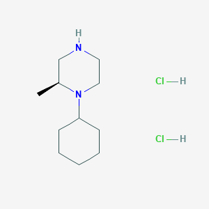 molecular formula C11H24Cl2N2 B3364286 (S)-1-Cyclohexyl-2-methyl-piperazine dihydrochloride CAS No. 1134681-40-5