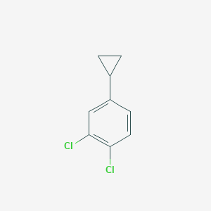 molecular formula C9H8Cl2 B3364309 1,2-Dichloro-4-cyclopropylbenzene CAS No. 1135251-50-1