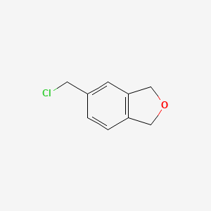 molecular formula C9H9ClO B3364315 5-(Chloromethyl)-1,3-dihydro-2-benzofuran CAS No. 1135330-73-2
