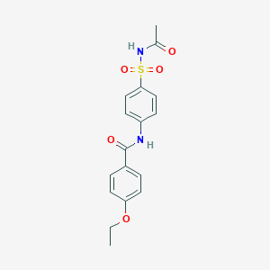 molecular formula C17H18N2O5S B336432 N-[4-(acetylsulfamoyl)phenyl]-4-ethoxybenzamide 