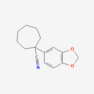 B3364354 1-(2H-1,3-benzodioxol-5-yl)cycloheptane-1-carbonitrile CAS No. 1146290-24-5