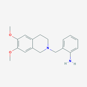molecular formula C18H22N2O2 B3364361 2-[(6,7-Dimethoxy-1,2,3,4-tetrahydroisoquinolin-2-yl)methyl]aniline CAS No. 114688-61-8