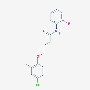 molecular formula C17H17ClFNO2 B336437 4-(4-chloro-2-methylphenoxy)-N-(2-fluorophenyl)butanamide 