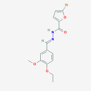 molecular formula C15H15BrN2O4 B336439 5-bromo-N'-(4-ethoxy-3-methoxybenzylidene)-2-furohydrazide 