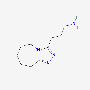 molecular formula C10H18N4 B3364406 3-{5H,6H,7H,8H,9H-[1,2,4]triazolo[4,3-a]azepin-3-yl}propan-1-amine CAS No. 1152523-12-0