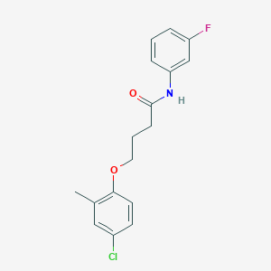 molecular formula C17H17ClFNO2 B336441 4-(4-chloro-2-methylphenoxy)-N-(3-fluorophenyl)butanamide 