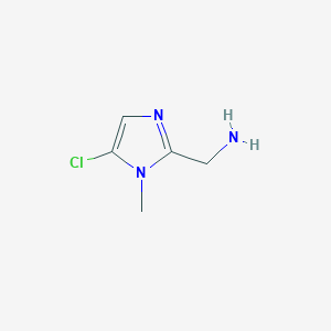 molecular formula C5H8ClN3 B3364415 (5-chloro-1-methyl-1H-imidazol-2-yl)methanamine CAS No. 1152600-95-7