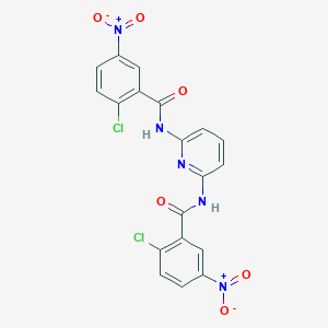 molecular formula C19H11Cl2N5O6 B336442 2-chloro-N-[6-[[(2-chloro-5-nitrophenyl)-oxomethyl]amino]-2-pyridinyl]-5-nitrobenzamide 