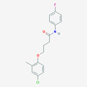 molecular formula C17H17ClFNO2 B336444 4-(4-chloro-2-methylphenoxy)-N-(4-fluorophenyl)butanamide 