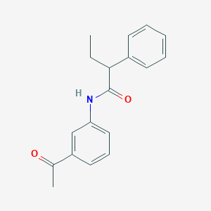 molecular formula C18H19NO2 B336445 N-(3-acetylphenyl)-2-phenylbutanamide 