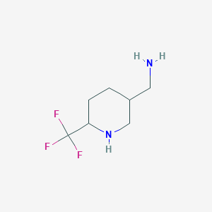 molecular formula C7H13F3N2 B3364458 (6-(Trifluoromethyl)piperidin-3-yl)methanamine CAS No. 1155103-18-6