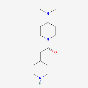 1-[4-(Dimethylamino)piperidin-1-yl]-2-(piperidin-4-yl)ethan-1-one